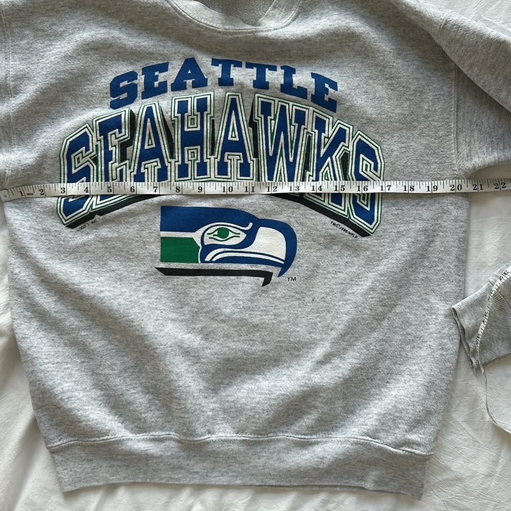 Vintage Seattle Seahawks Gray Sweatshirt - Picture 5 of 7